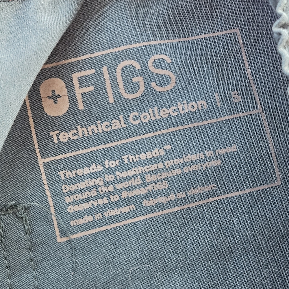 Figs Pisco Basic Scrub Pants FM4500, Caribbean Blue, Size S, Good Used Condition - Picture 9 of 11